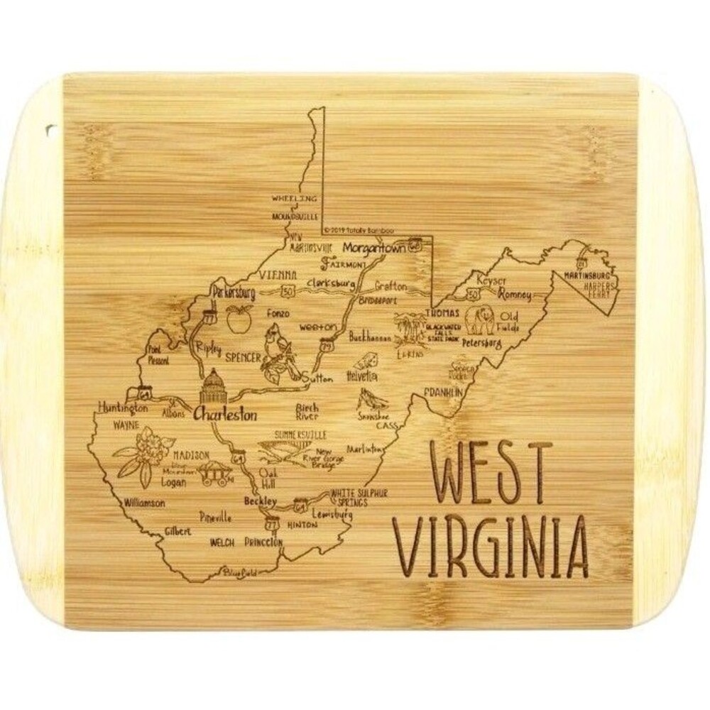 A‎ Slice of Life West Virginia State Serving and Cutting Board, 11" x 8.75"